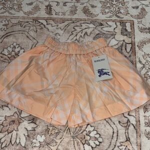 Burberry Apricot Checkered Shorts